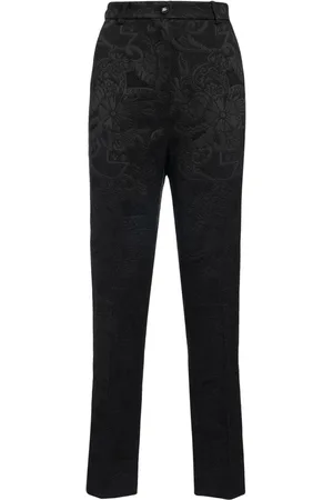 Dolce & Gabbana Pantalones Rectos Con Cintura Alta
