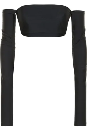 The Andamane Top Corto De Lycra Con Hombros Descubiertos