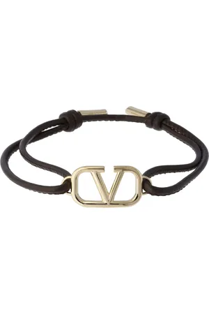VALENTINO GARAVANI Brazalete De Piel Con Logo V
