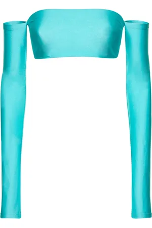 The Andamane Top Corto De Lycra Con Hombros Descubiertos