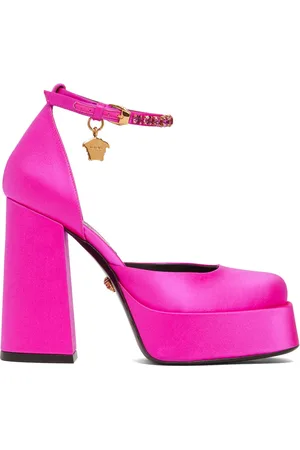 VERSACE Zapatos De Tacón De Satén Con Y Viscosa 110mm