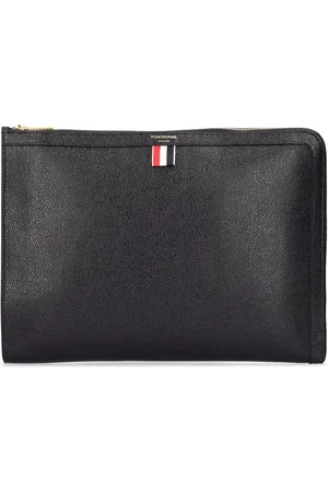 Thom Browne Pouch Para Documentos De Piel Con Cremallera