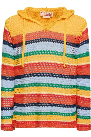 Marni Sudadera De Crochet De Algodón A Rayas