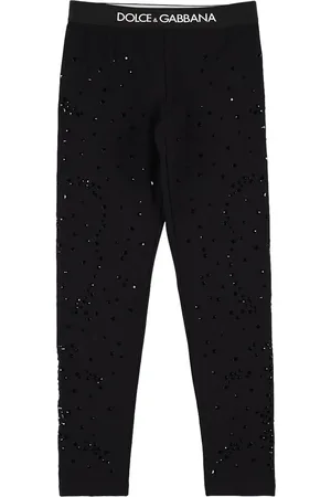 Dolce & Gabbana Leggings De Algodón Con Decoraciones