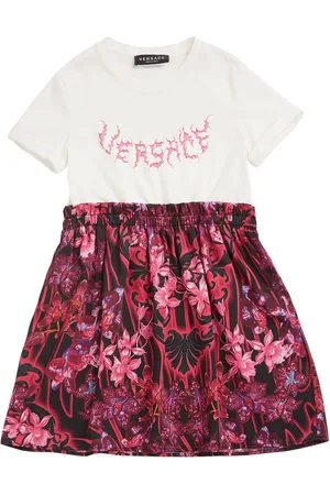 VERSACE Vestido Midi De Popelina De Algodón
