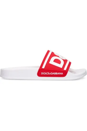 Dolce & Gabbana Sandalias Planas De Goma Con Logo