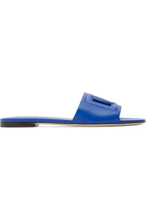 Dolce & Gabbana Sandalias Planas Bianca De Piel 10mm