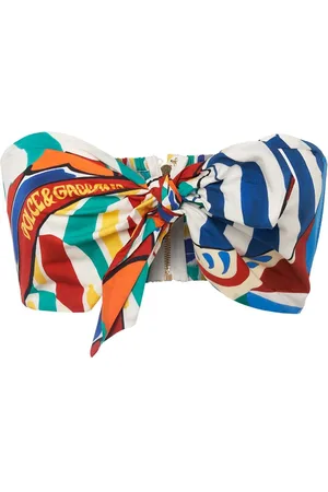 Dolce & Gabbana Top Bandeau De Algodón Popelina