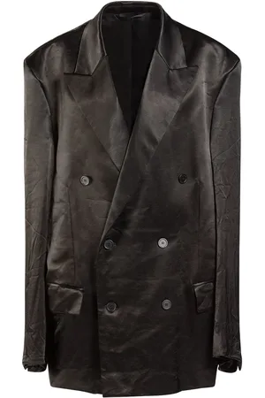 Balenciaga Blazer De Viscosa Y Cupro