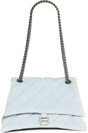 Balenciaga Bolso Mediano Crush De Algodón Pespunteado