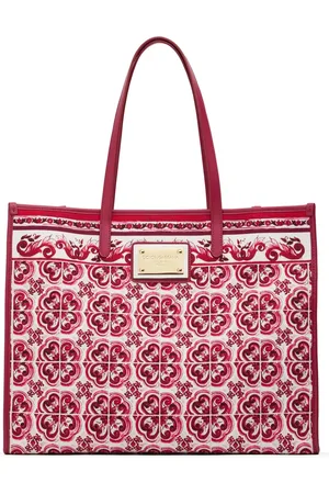 Dolce & Gabbana Bolso Tote Grande Azulejos De Lona