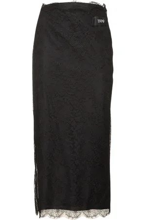 Dolce & Gabbana Falda Midi De Encaje Chantilly