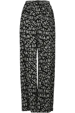 Balenciaga Pantalones De Pijama De Cupro Y Viscosa