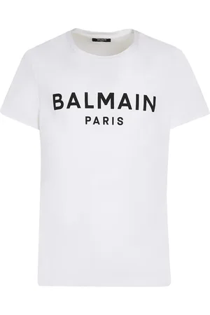 Balmain Camiseta De Algodón Estampada