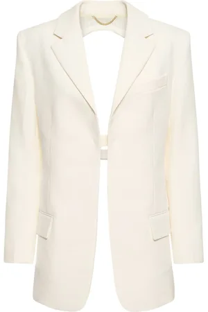 Victoria Beckham Lvr Exclusive Chaqueta De Crepé Espalda Abierta