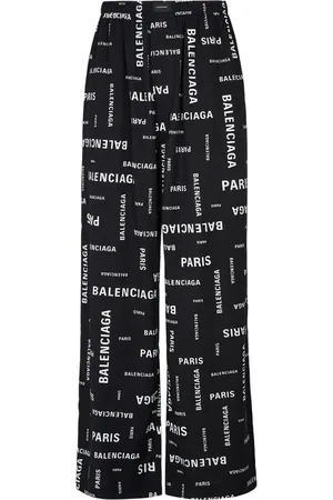 Balenciaga Pantalones De Popelina Viscosa