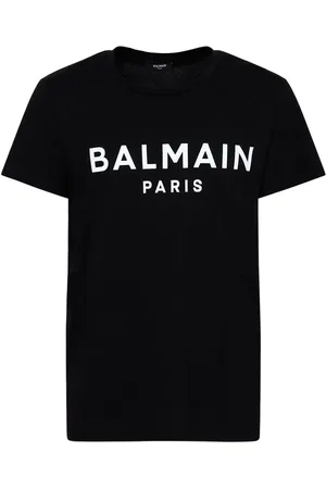 Balmain Camiseta De Algodón Estampada