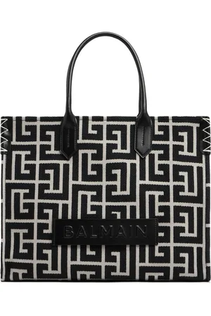 Balmain Bolso Tote B-army De Lona Con Monograma