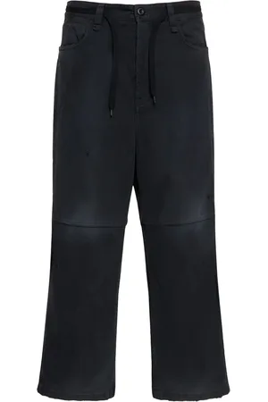 Balenciaga Pantalones Cropped De Algodón