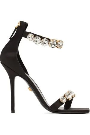 VERSACE Sandalias De Seatén Decoradas 110mm