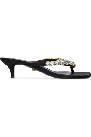 VERSACE Sandalias De Seatén Decoradas 45mm