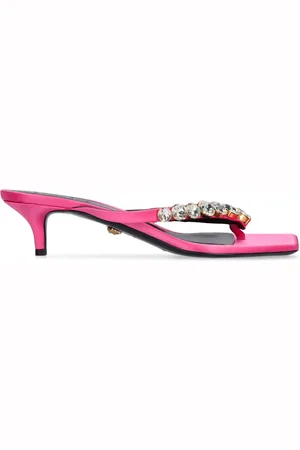 VERSACE Sandalias De Seatén Decoradas 45mm