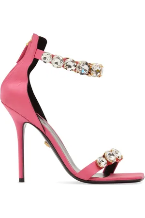 VERSACE Sandalias De Seatén Decoradas 110mm