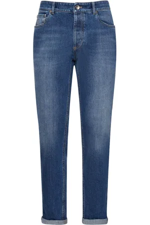 Brunello Cucinelli Jeans De Denim De Algodón Lavados A Piedra