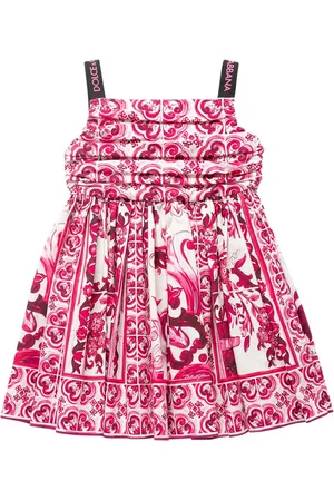 Dolce & Gabbana Vestido Midi De Popelina Con Estampado