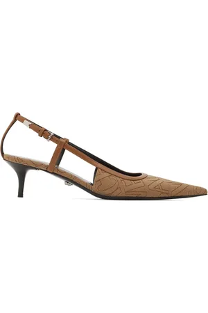 VERSACE Zapatos De Tacón Destalonados De Piel 45mm