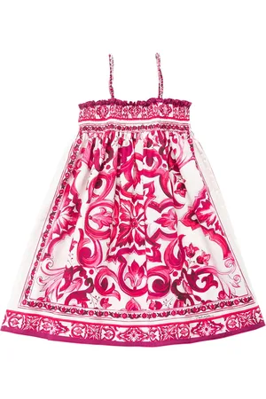 Dolce & Gabbana Vestido De Popelina De Algodón Estampado