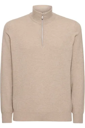 Brunello Cucinelli Suéter Cuello Alto De Cashmere C/media Cremallera