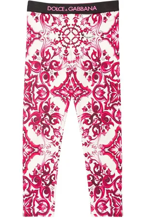 Dolce & Gabbana Leggings De Algodón Con Estampado