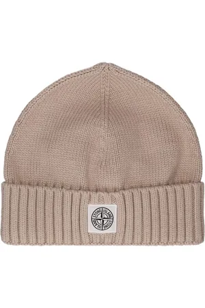 Stone Island Gorro Beanie De Punto De Algodón Con Logo