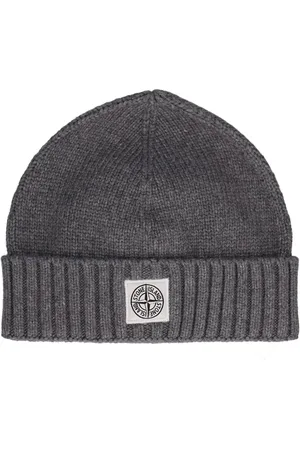 Stone Island Gorro Beanie De Punto De Algodón Con Logo