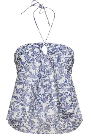 Marant Etoile Top De Algodón Con Volantes
