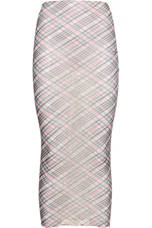 Serafini Falda Midi De Tul Con Estampado