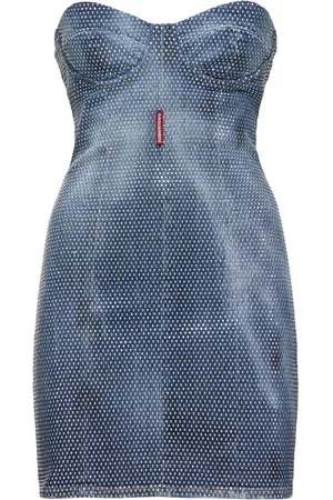 Dsquared2 Vestido De Denim Sin Tirantes