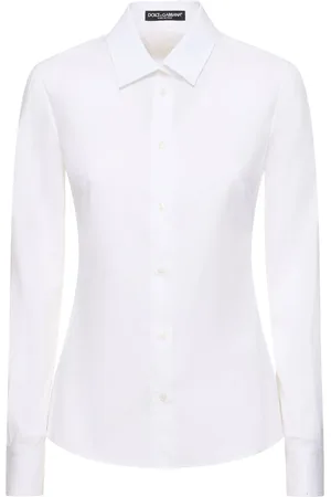 Dolce & Gabbana Camisa De Popelina De Algodón Stretch