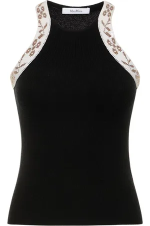 Max Mara Top Sin Mangas De Cashmere Y Lana