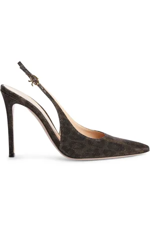 Gianvito Rossi Zapatos De Tacón Destalonados De Lona 105mm