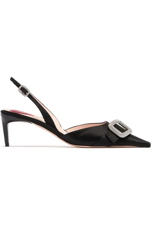 Roger Vivier Zapatos Destalonados De Satén 55mm