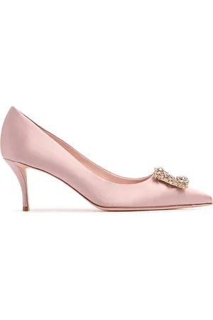 Roger Vivier Salones De Satén Con Cristales 65mm