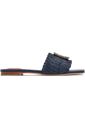 Roger Vivier Sandalias Planas De Rafia 10mm