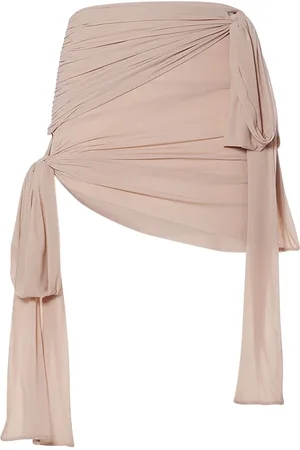 BLUMARINE Minifalda De Jersey Drapeada Con Lazos