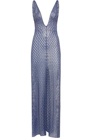 Missoni Vestido Largo Con Lentejuelas Con Cuello En V