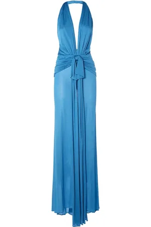 BLUMARINE Vestido Largo Drapeado De Viscosa