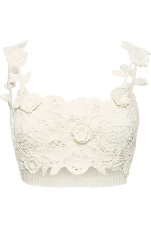 BLUMARINE Top Corto De Algodón