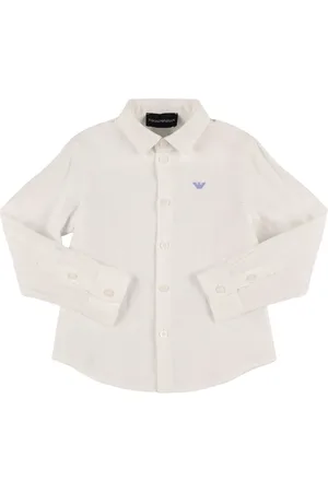Emporio Armani Camisa De Popelina De Lino