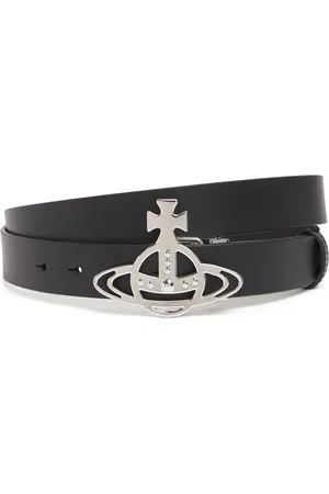 Vivienne Westwood Cinturón De Piel Con Logo 3cm